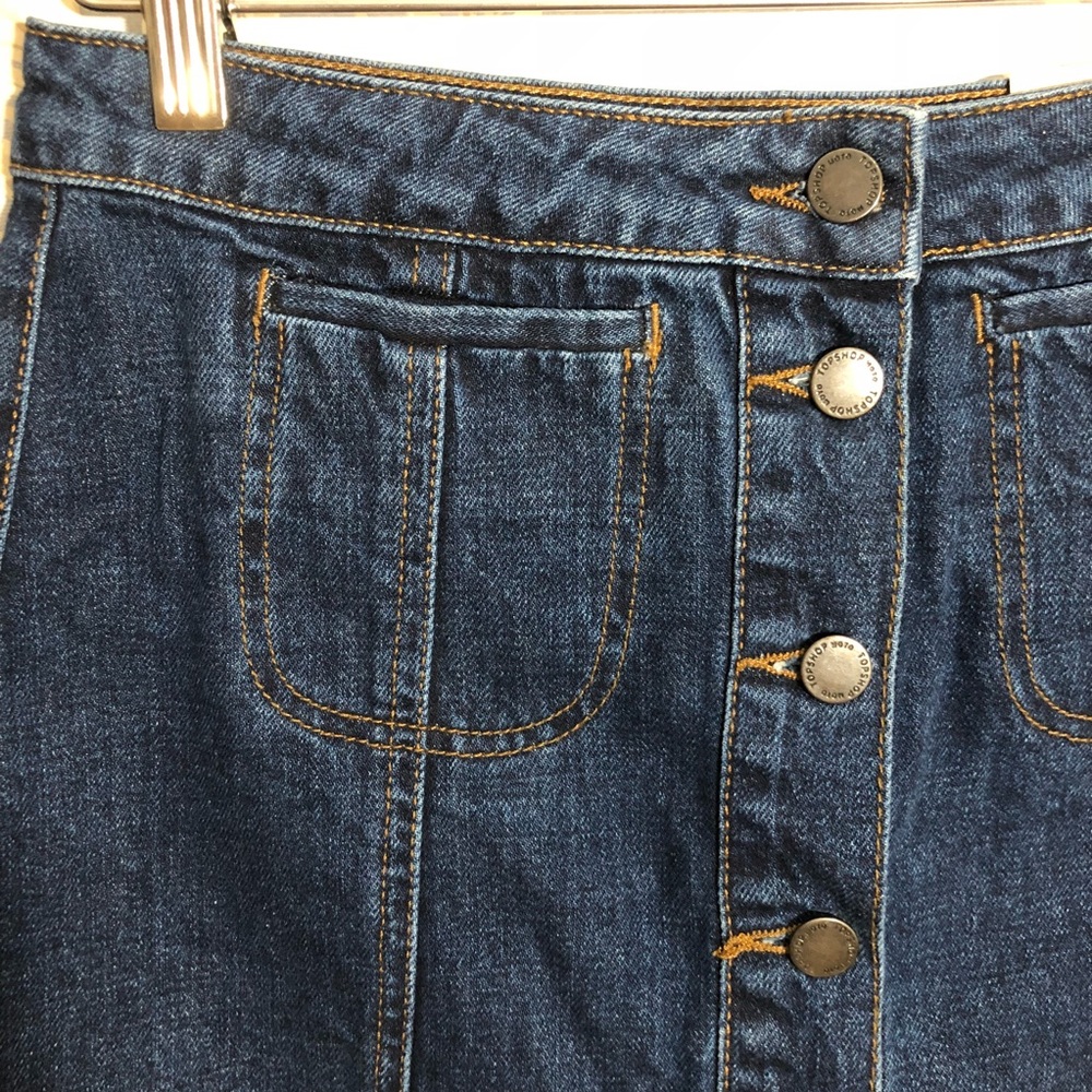 Dark Denim Blue Skirt - Picture 2 of 4